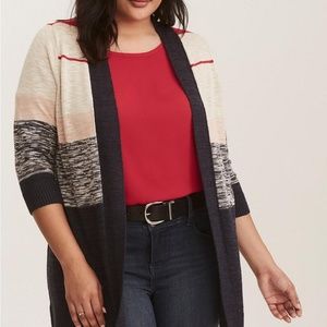 Torrid Striped Cardigan - Plus Size 00